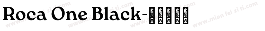 Roca One Black字体转换